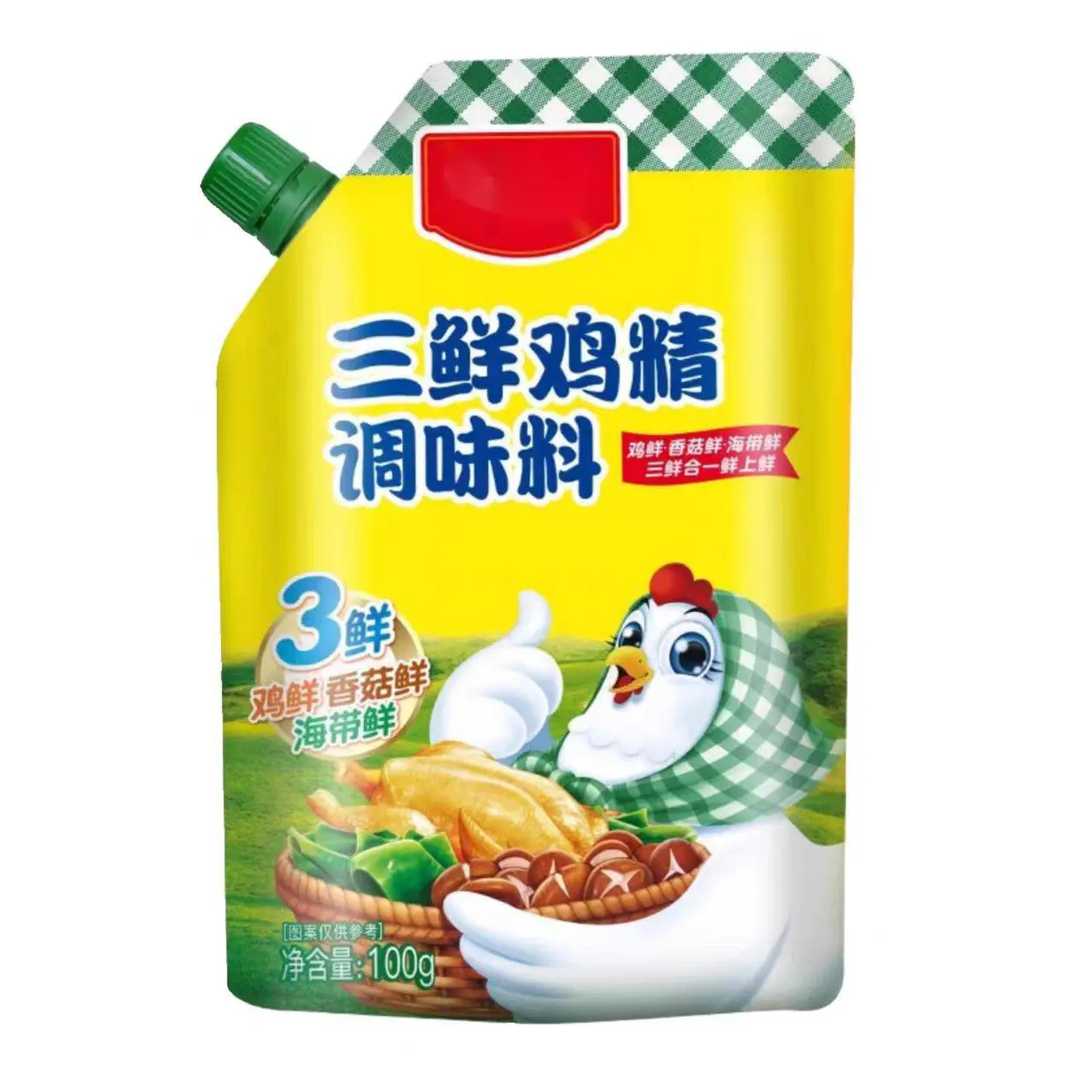 Custom spice packaging stand up pouch resealable